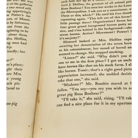 Rumbin Galleries By Booth Tarkington Vintage Romantic Novel Book 1937 - Picture 11 of 16